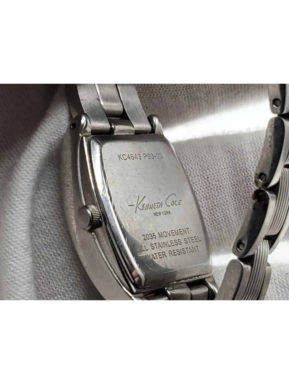 Kenneth Cole Quartz Womens Watch New Battery Silver Tone 22mm